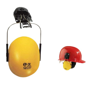 Antibruit + adaptateur pour casque de chantier JAUNE Réf.  60750
