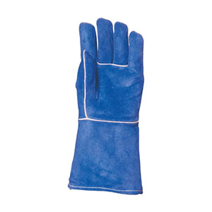 Gant Kevlar® croûte vachette bleue doublé molletonné dos aluminisé Réf 2634