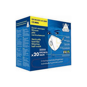 Masque FFP2 NR SL Plie vertical avec valve Réf 23255 – Image 3