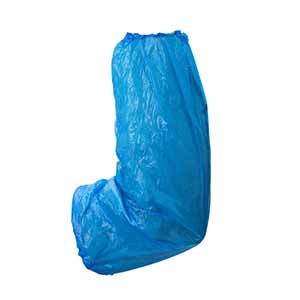 Manchette polyéthylène bleue 40 cm (100 pcs) – MO45331