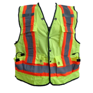 Gilet Hi viz Jaune Bande Orange Réf MC59