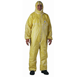 Combinaison 65g Type 4 ‘TAPE SEAM’ SMS jaune, cagoule – MO44445