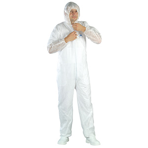 WHITE SPP COVERALL Combinaison SPP 40g blanc, cagoule, glissière – MO42105